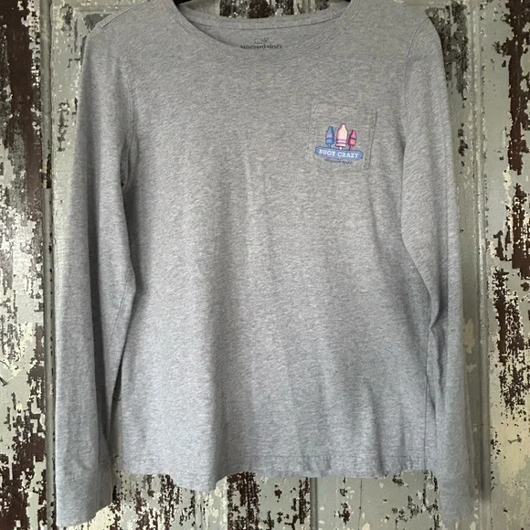Vineyard Vines Light Gray Crewneck Tee - Picture 1 of 4
